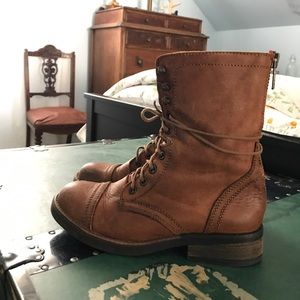 Steve Madden Leather Lace-up Boots