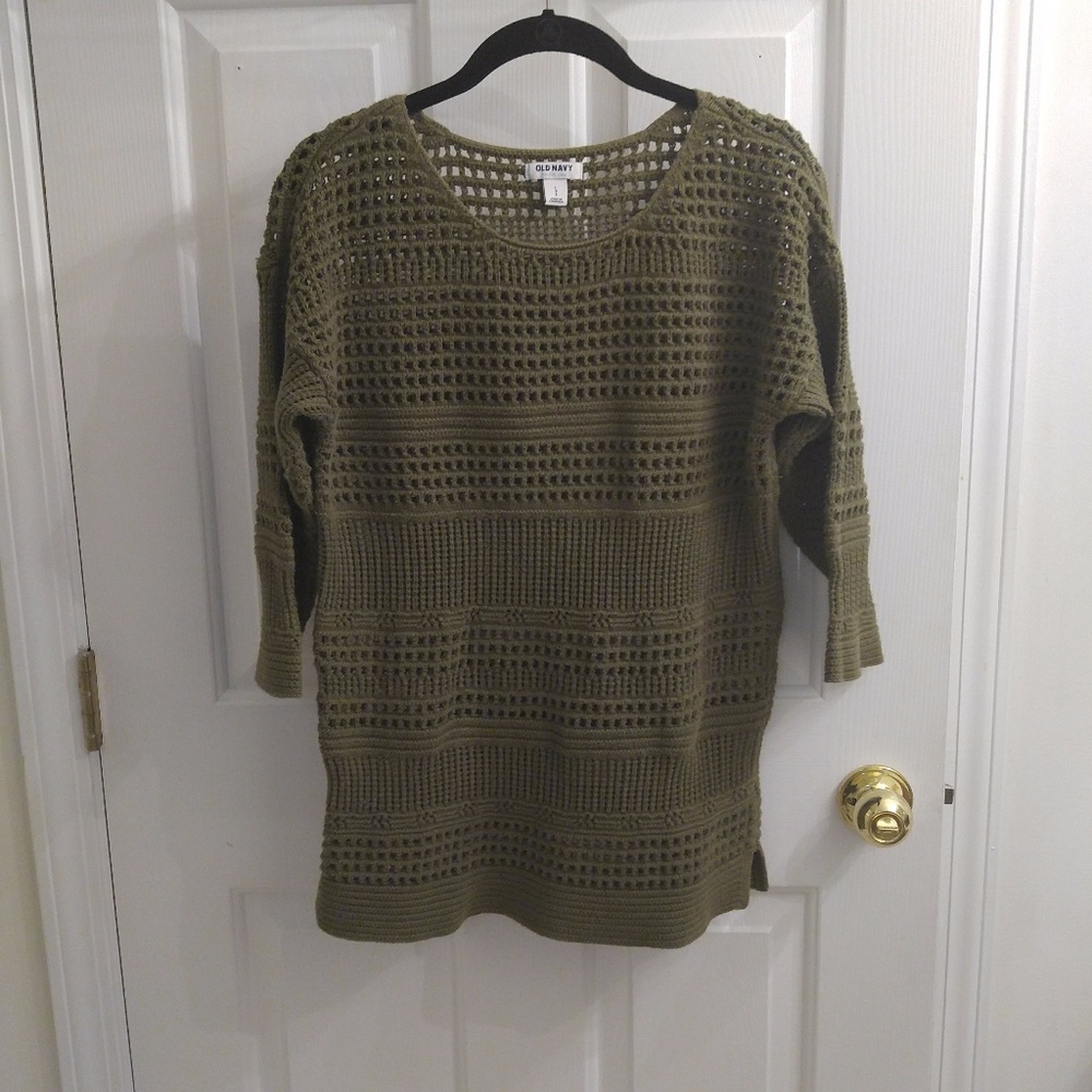Old Navy Olive Knit Sweater - 8/18