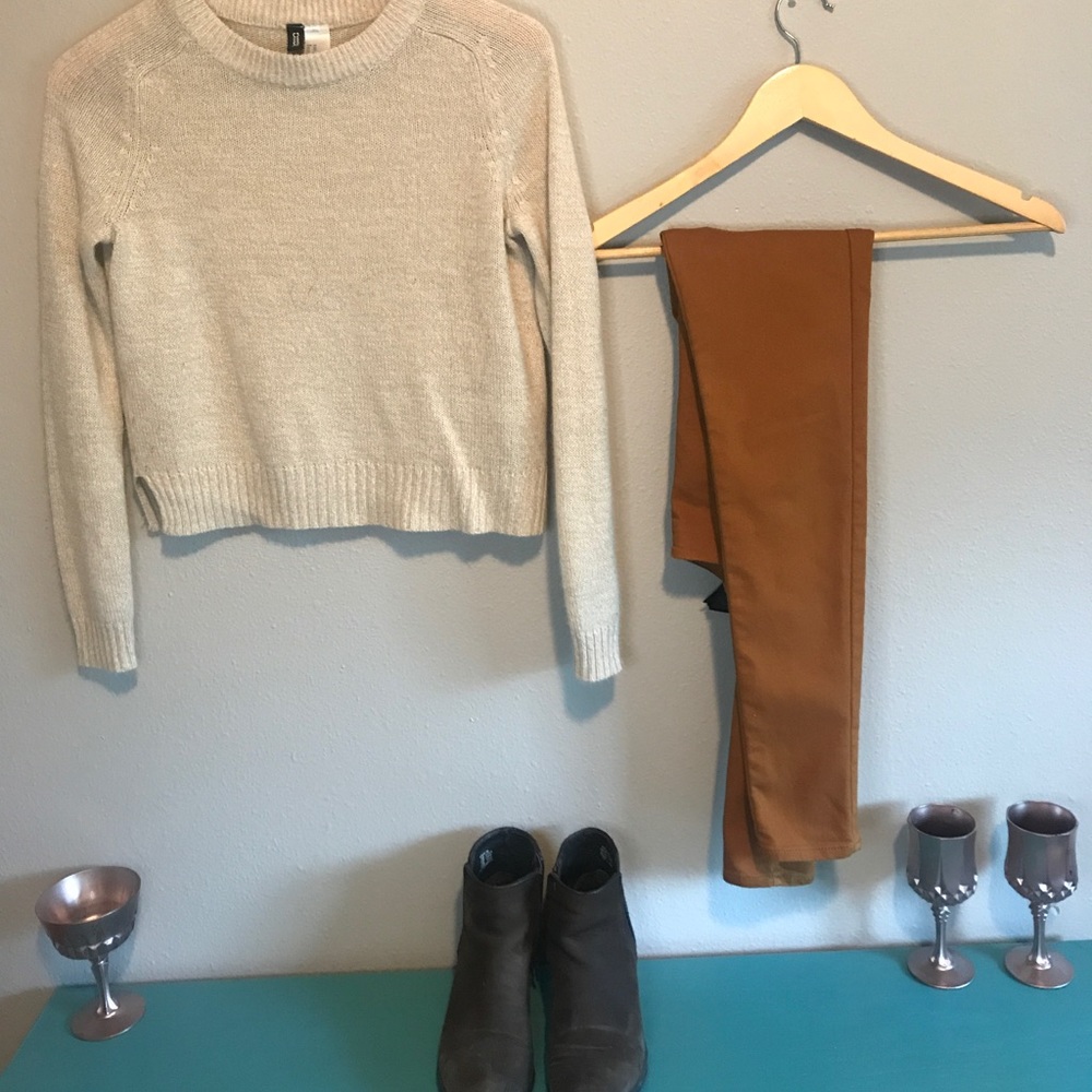 High waisted fitted pants