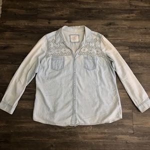 Sonoma Embroidered Button Up