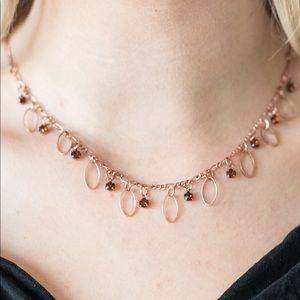 Copper Paparazzi necklace with matching earrings