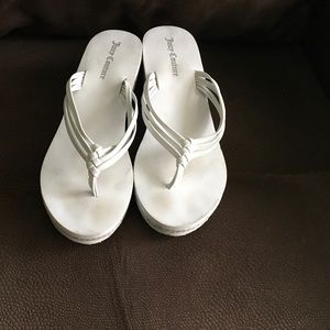 Juicy Couture platform flip flops