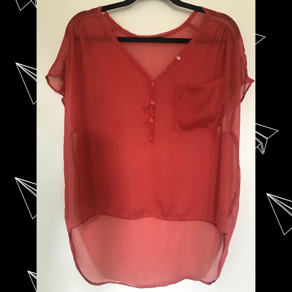Chiffon || Orange Blouse