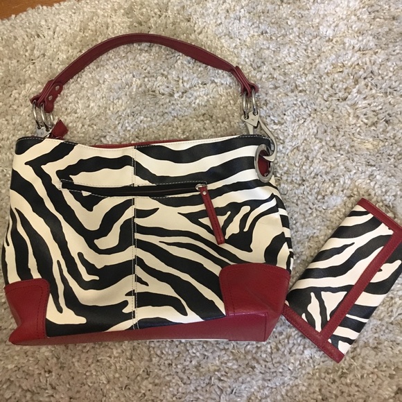 Handbags - Zebra Print Purse & Wallet