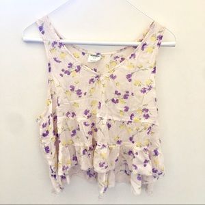 Intimately Free People Floral Crop Tank Top