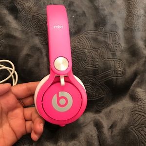 Hot pink beats mixr headphones