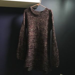 Wide sleeve sweater dress