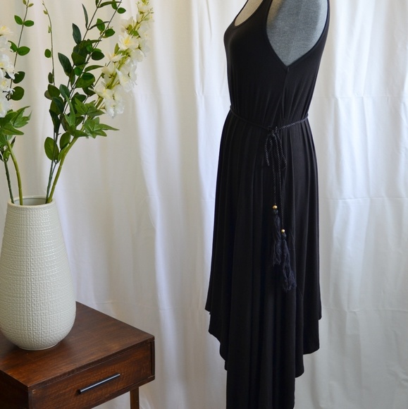 Caite Embroidered Sharkbite Hem Sleeveless Dress S - Picture 3 of 5