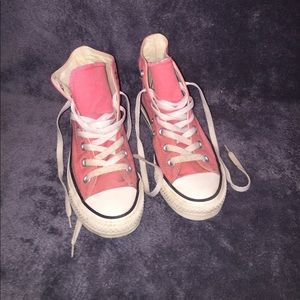 Pink hightop converse