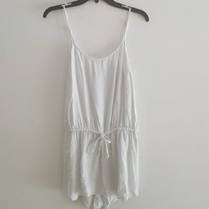 White poke a dot romper