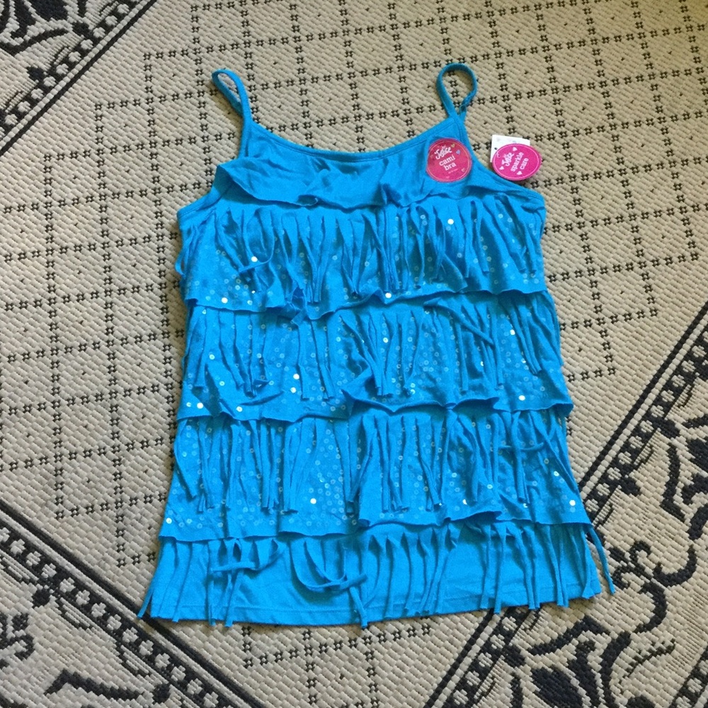 👧🏼🆕 Bright Blue Camisole Tank Top 🦋💕🐳