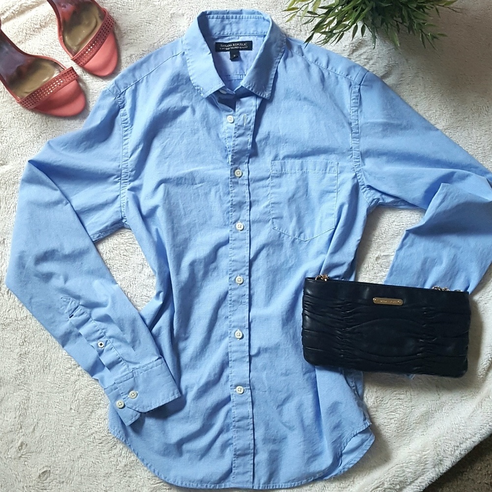 Banana Republic Soft Wash Slim Fit Button Up