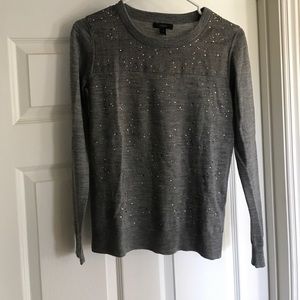 Jcrew plaid sequin tippi sweater