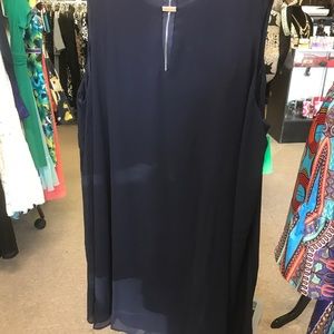 Zip back double layer dress