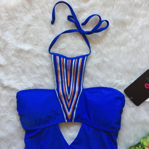 $80 {Marilyn Monroe Swimwear} Royal Blue one-piece - Picture 2 of 8