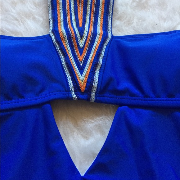$80 {Marilyn Monroe Swimwear} Royal Blue one-piece - Picture 3 of 8