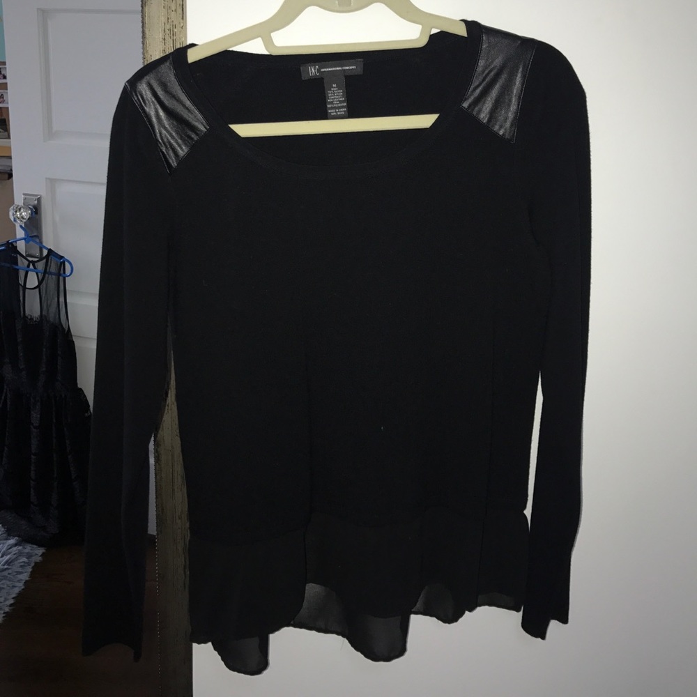 Black peplum Top