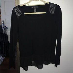 Black peplum Top