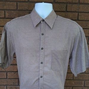 Perry Ellis Short Sleeve Button Up Shirt size M
