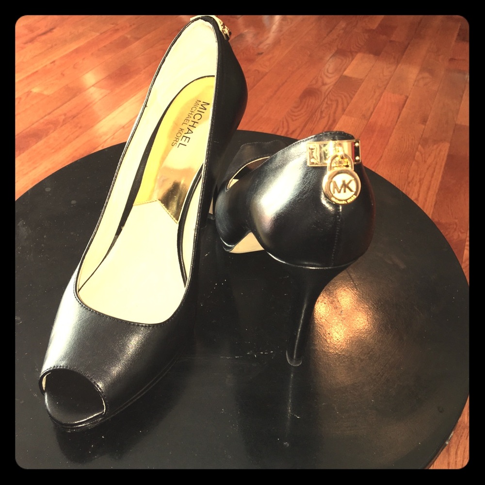 Brand new size 12 black peep toe heels MichaelKors