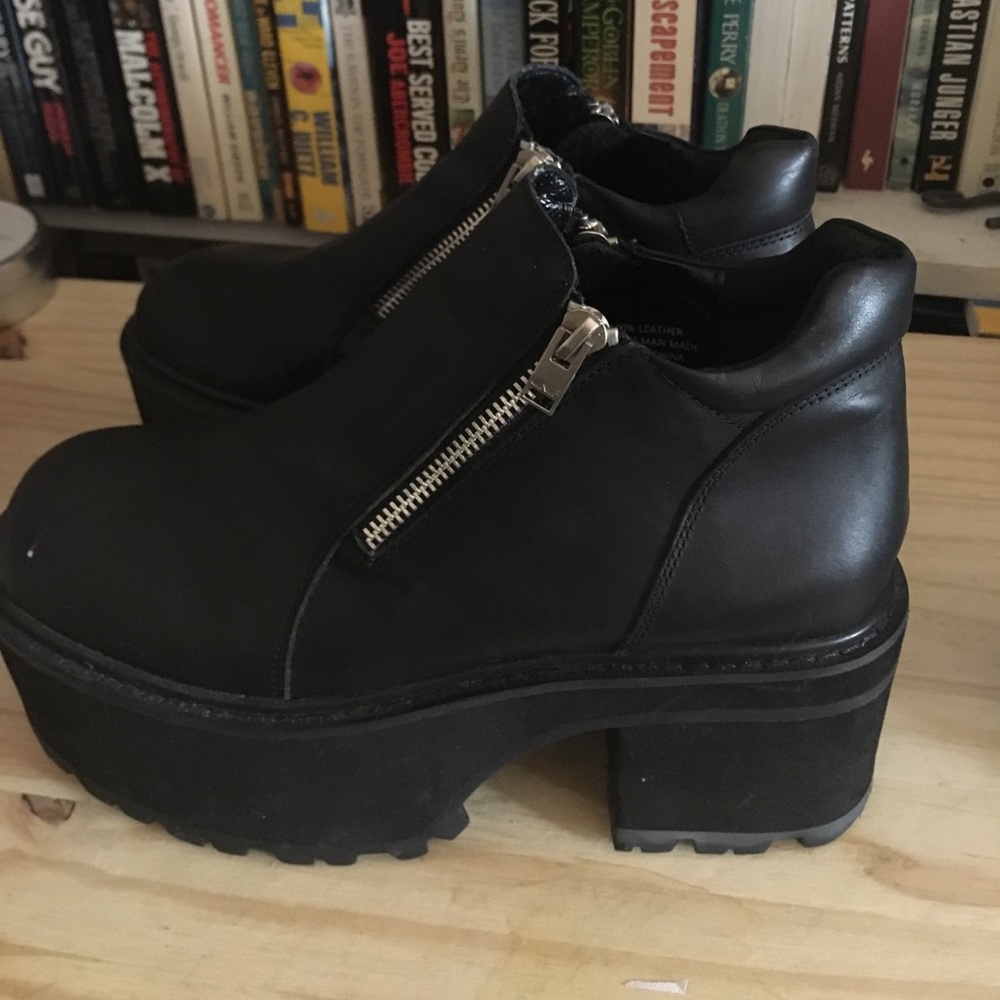 UNIF Leather Platform  Boots