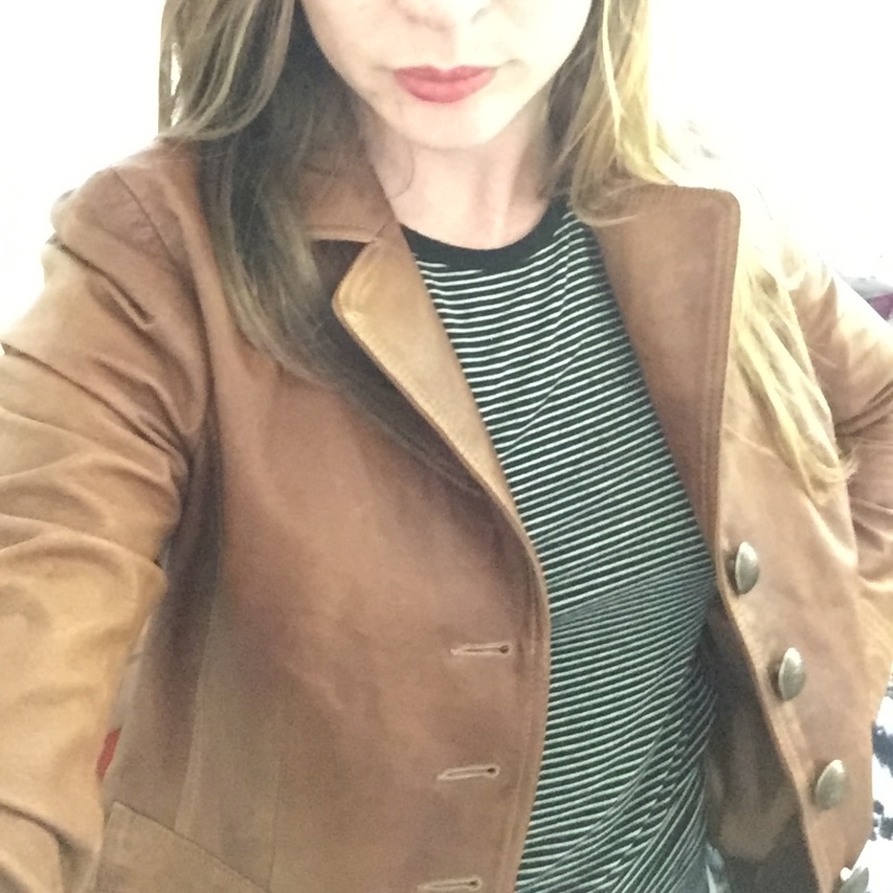Liz & CO. leather blazer jacket