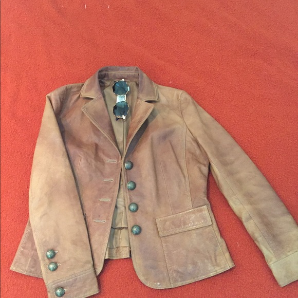 Liz & CO. leather blazer jacket - Picture 4 of 7