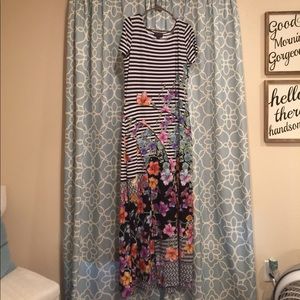 🌺Funky Fun Floral & Stripe Maxi🌺