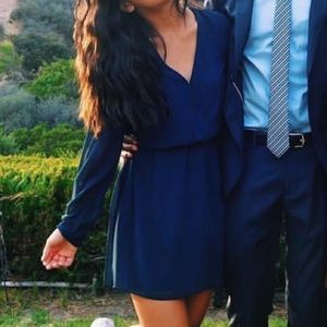 navy blue long sleeve dress from Express