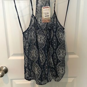 NWT Lily white blue surplus tank top