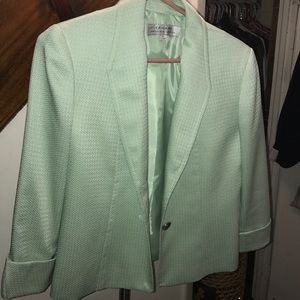 Mint green tahari blazer