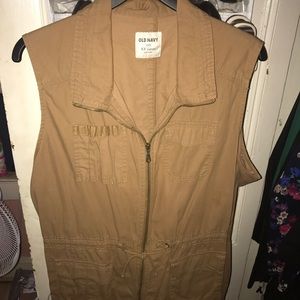 Plus size Khaki Vest