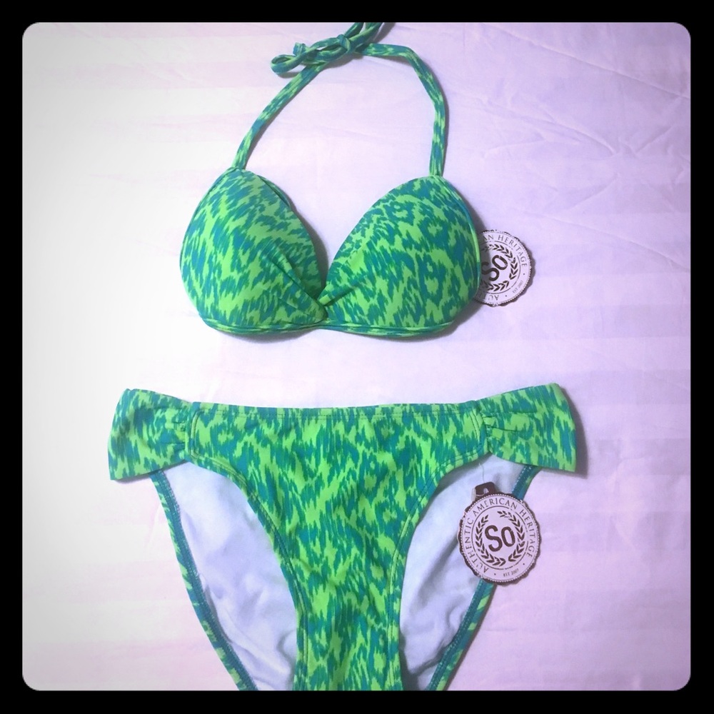 New Authentic American Heritage green Bikini