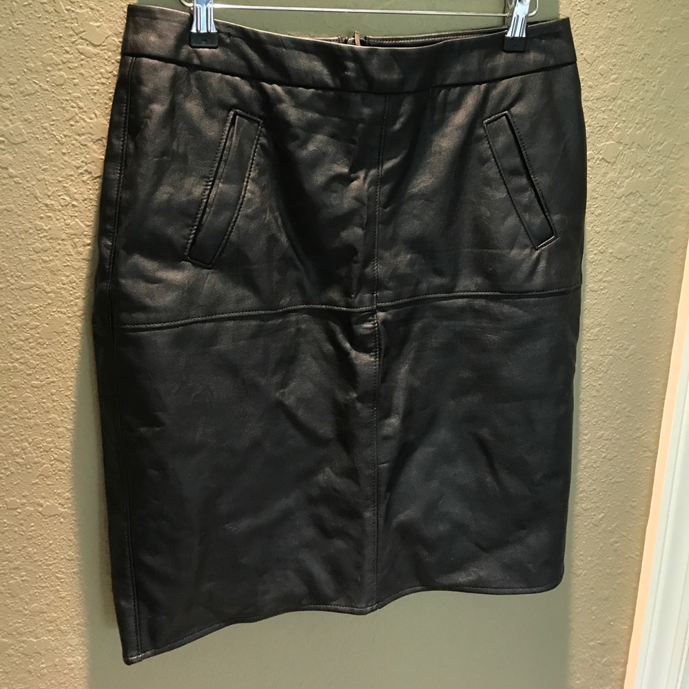 Faux leather skirt