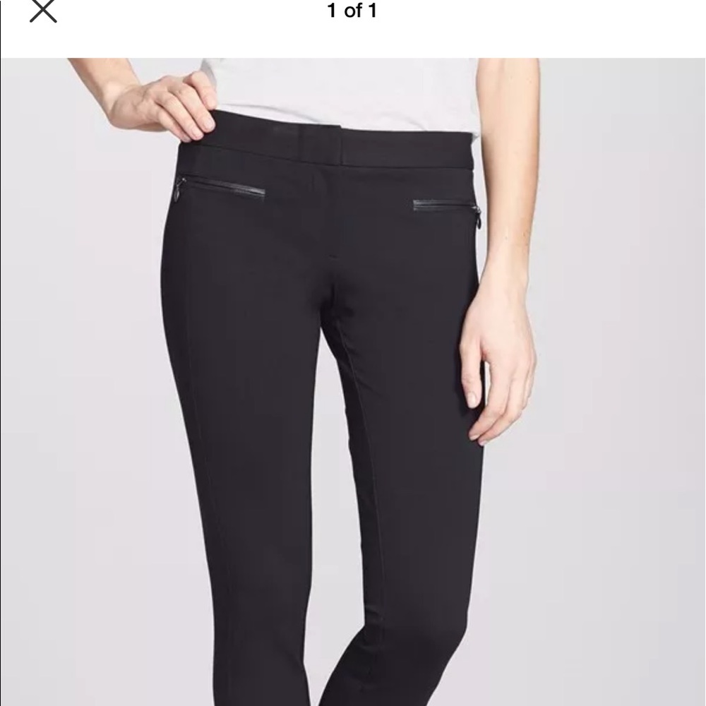 Paige Denim Los Feliz size 26 leather trim pockets