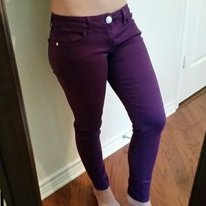 Purple skinny jeans