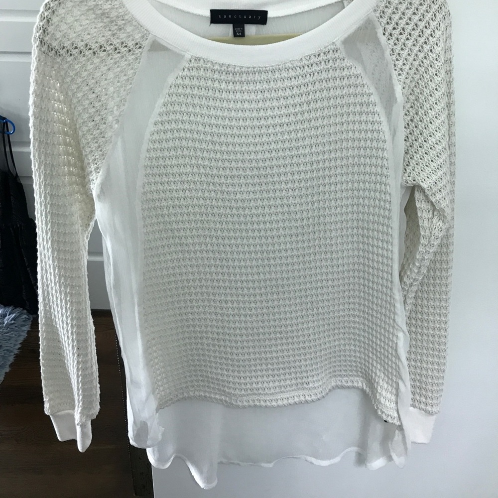 Cream High-Low Sweater