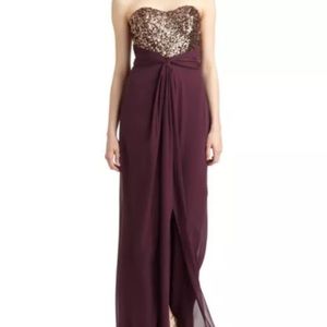 Badgley Mischka Strapless Gown