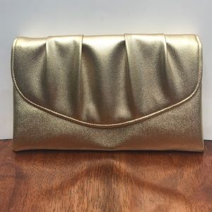 Vintage Shiny Golden Evening Clutch