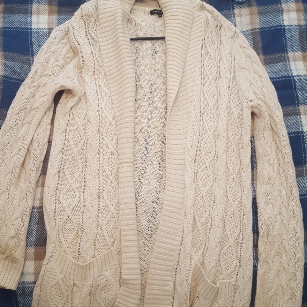 Long cream cardigan