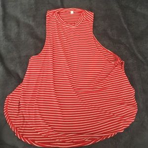 Red and White Stripe Tank