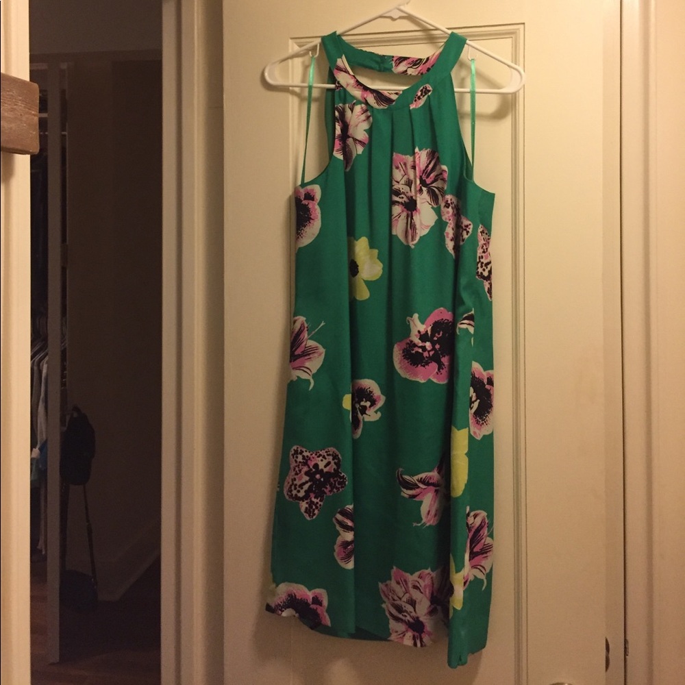 j. Crew green floral dress