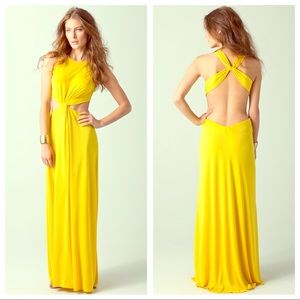 Jewel red BCBGMAXAZRIA Olesya long maxi dress