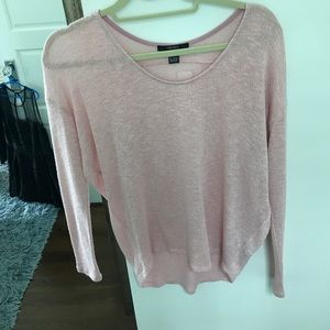 Forever 21 Light Pink High-Low Sweater