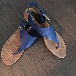 Michael  Kors blue thong sandals size 9