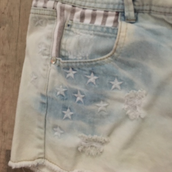 American flag denim shorts - Picture 3 of 5