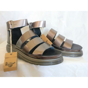 Dr Martens Clarissa gladiator sandal pewter 10 NWT