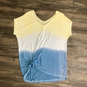 Easel Tie Dyed Off Shoulder Top