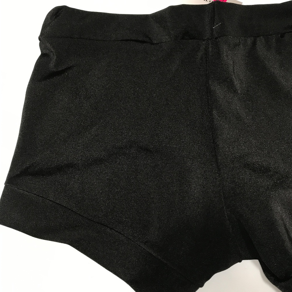 Black Shiny Wet Look Boyshorts - Medium - Picture 3 of 3