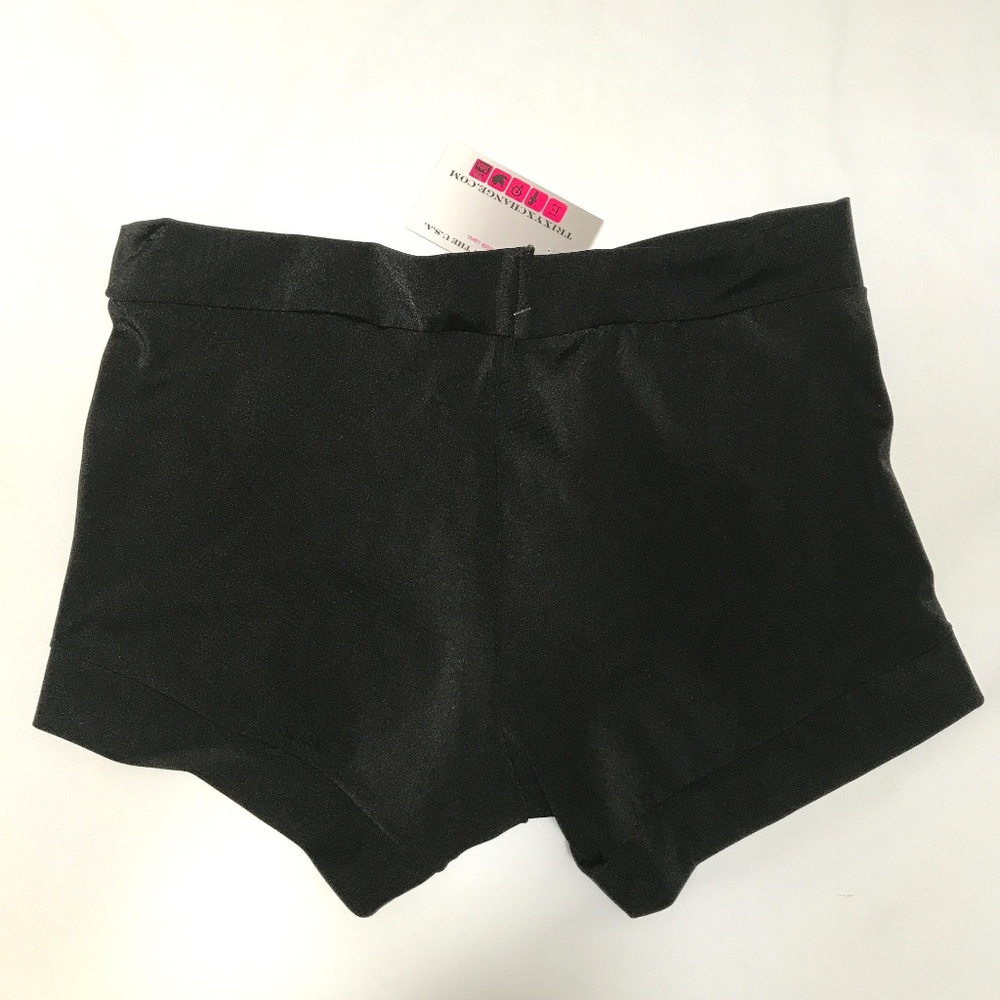 Black Shiny Wet Look Boyshorts - Medium - Picture 2 of 3